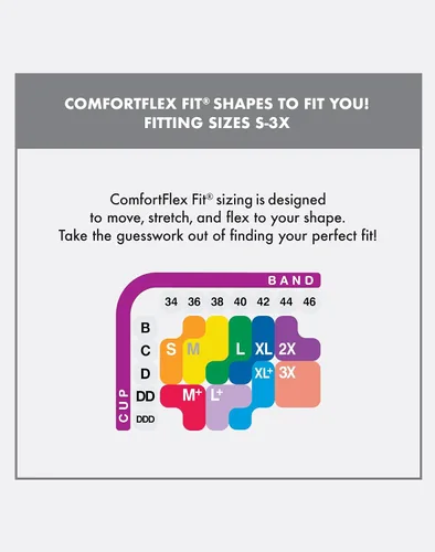 Vista 8 de Playtex Sujetador convertible sin varillas para mujer, ultra suave, ComfortFlex Fit Us4832