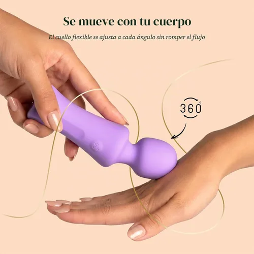 Vista 4 de Tracy's Dog Vibrador de varita de bolsillo, mini masajeador inalámbrico para mujeres, estimulación de clítoris, 4 niveles de intensidad Lavanda