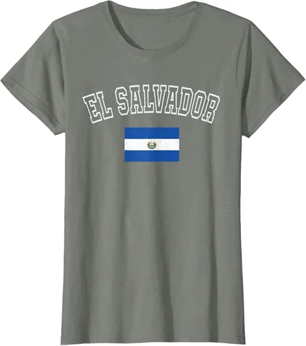 Vista 18 de Camiseta vintage con diseño de la bandera de El Salvador