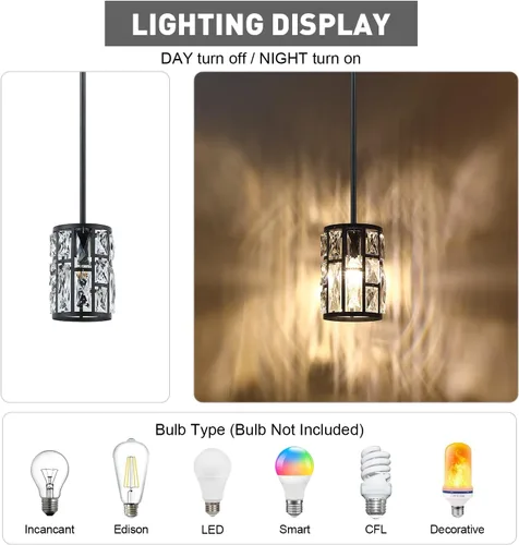 Vista 5 de MEXO Lámpara de techo semi empotrada, iluminación colgante ajustable, accesorio de iluminación cercano al techo