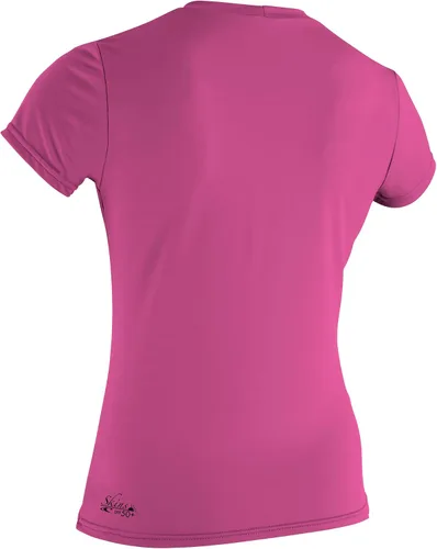 Vista 2 de O'Neill Camiseta básica de manga corta para mujer, protección solar UPF 50+ y protección contra erupciones para surf y todas las actividades al aire