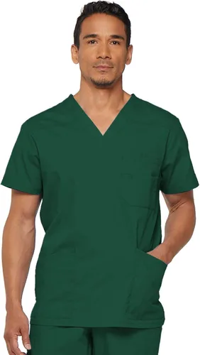 Vista 9 de Dickies EDS Signature - Camiseta médica para hombre, cuello en V Negro
