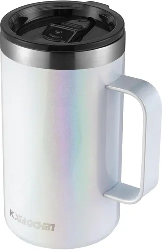 Vista 8 de KXIAOCHEN - Taza de café aislada de 20 onzas con tapa, taza de café de acero inoxidable, vaso de café de doble pared con aislamiento al vacío