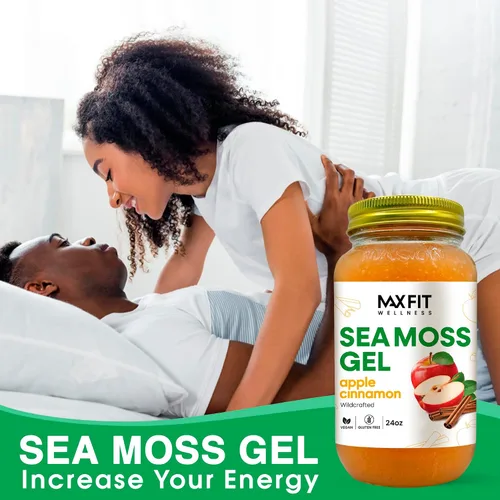 Vista 2 de Gel de musgo marino crudo (12 sabores) de 24 onzas, gel de musgo marino dorado silvestre de Santa Lucía 92 vitaminas y minerales puro crudo +
