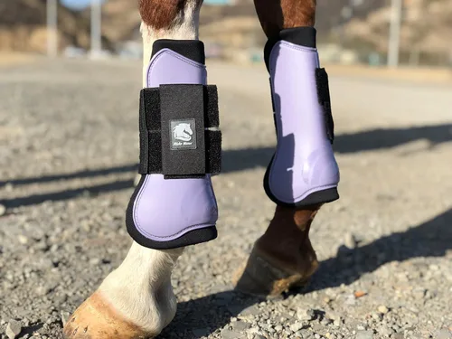 Vista 13 de Ride Now Juego de 4 botas de tendón de caballo con frente abierto/Fetlock para caballo