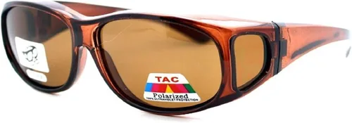 Vista 2 de 2Par de colocar sobre anteojos de sol Para MujeresWear con anteojos graduadas, tamaño extra small en rosa, púrpura, rojo, café, azul y azul
