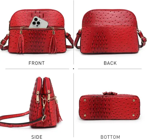 Vista 3 de Dasein - Bolso de hombro para mujer con cremallera y múltiples bolsillos