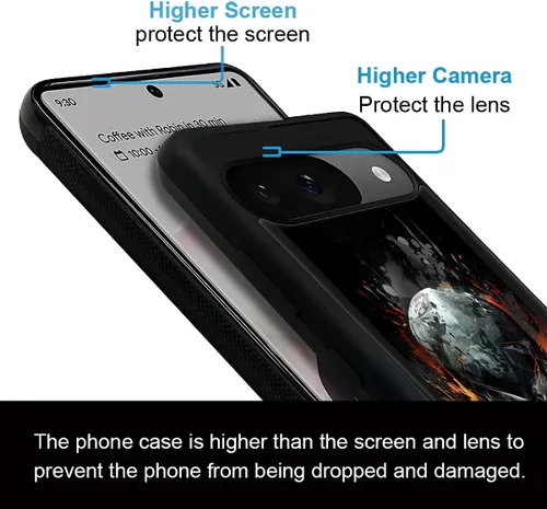 Vista 997 de Compatible con Google Pixel 4A 5G Mobile Case Creative Acrylic Panel trasero Silicona Protección Grip especialmente diseñado para Google Pixel 4A 5G