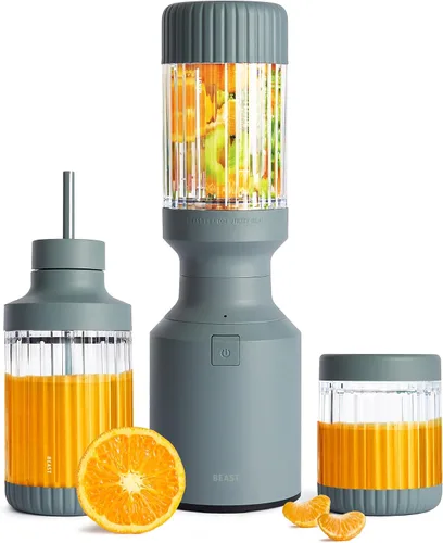 Vista 12 de The Beast Mini Blender Plus Mini licuadora de cocina para encimera Mezcla de batidos y batidos, aderezos, salsas, salsas Recipientes Azul