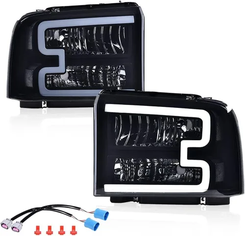 Vista 17 de GRAND ORANGE - Juego de faros delanteros, compatible con Ford F250 F350 F450 F550 1999-2004, para Ford Excursion 2000-2004, lado del conductor