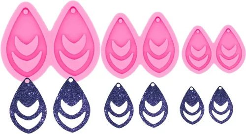Vista 17 de 1 pieza de la serie de Navidad Mini Ear Studs árbol de Navidad/rompecabezas/notas musicales pendientes de resina molde de silicona, joyería DIY