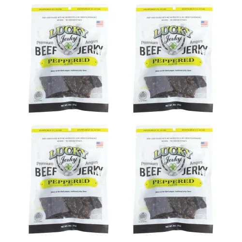 Vista 5 de Lucky Beef Jerky - Losa de 3 oz (pelada, 1 paquete)