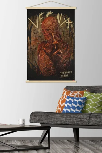 Vista 2 de Trends International Netflix Stranger Things: Season 4 - Póster de pared de Vecna, 22.37 x 34.00 pulgadas, paquete de impresión premium y colgador
