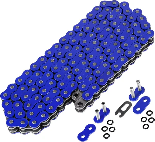 Vista 6 de Caltric Cadena de transmisión azul con junta tórica compatible con Yamaha Raptor 700 Yfm700R Yfm-700R Se 2006-2013