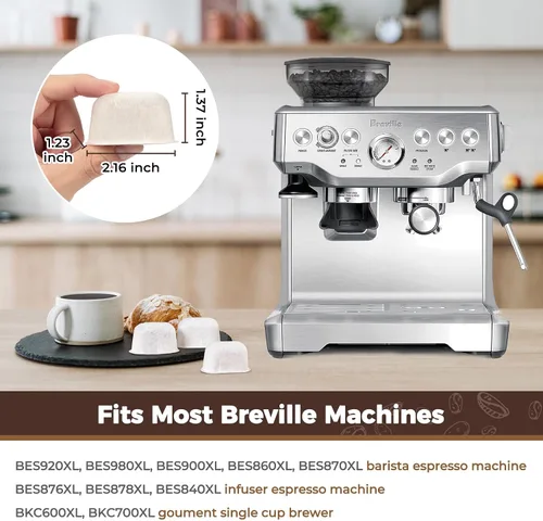 Vista 2 de Paquete de 6 filtros de agua premium para repuesto Breville BWF100 con resina de intercambio iónico