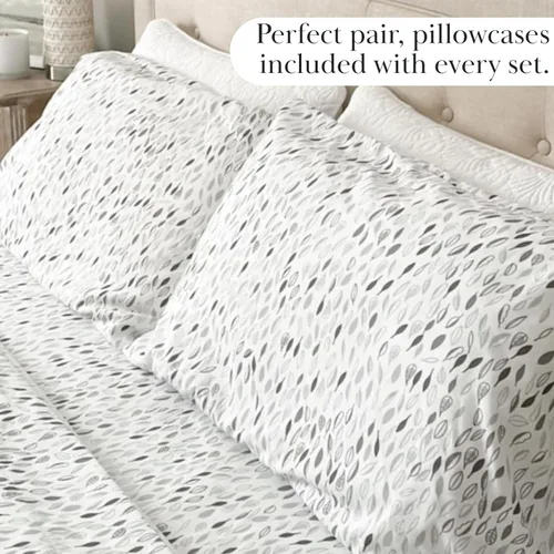 Vista 161 de Southshore Fine Living, Inc. Colección Winter Brush, juego de sábanas de 3 piezas para cama individual, sábana bajera con bolsillo profundo de 14