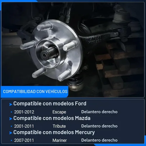 Vista 2 de Autoround 698-404 Conjunto de nudillos de dirección de cubo de rueda delantera derecha compatible con Ford Escape 2001-2012, Mazda Tribute