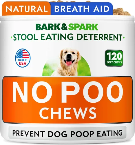 Vista 8 de BARK&SPARK Masticables sin caca para perros, coprofagia y disuasorio para comer heces con probióticos, enzimas digestivas y apoyo para el aliento
