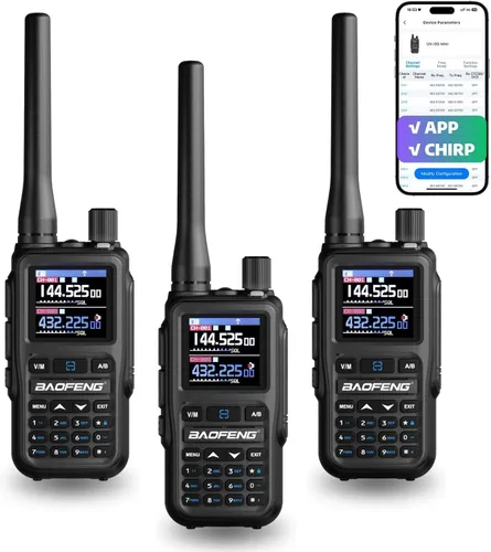 Vista 11 de Baofeng Radioaficionado UV-5R, radio bidireccional UHF VHF, gris