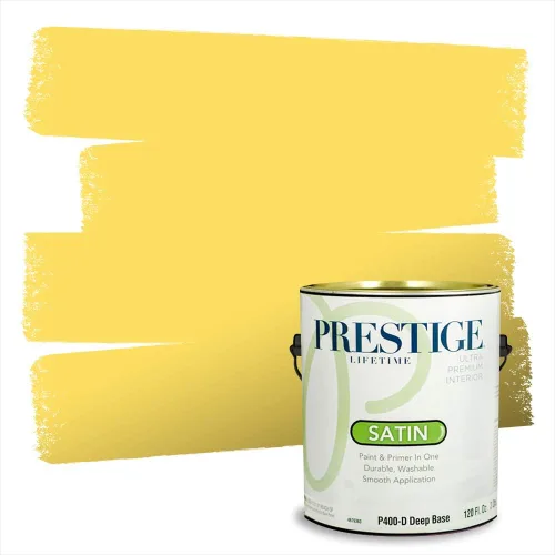 Vista 55 de PRESTIGE Pinturas de pintura exterior e imprimación en uno, 1 galón, plano, combinación comparable de Benjamin Moore* Pila de heno