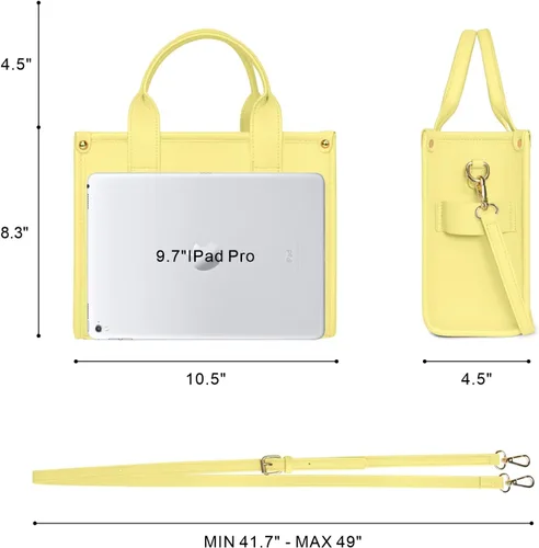Vista 2 de NPBAG The Tote Bag para mujer, bolso de piel sintética con cremallera, bolso de hombro cruzado para viajes, escuela, trabajo, bolso de moda con asa