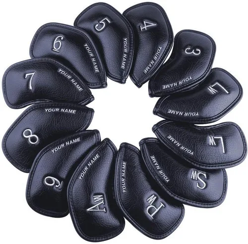 Vista 15 de CRAFTSMAN GOLF 12 piezas o 1 pieza de fundas protectoras de cuero sintético para cabezas de palos de golf, compatibles con todas las marcas