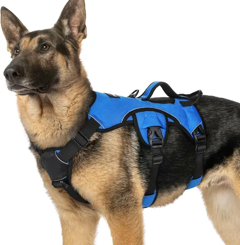 Vista 55 de rabbitgoo - Arnés para perros a prueba de fugas, arnés para mascotas acolchado y suave de cuerpo completo, arnés reflectante ajustable sin tirones