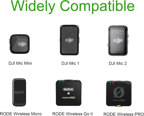 Vista 7 de Soporte de micrófono para Rode Wireless GO 2 II, soporte de micrófono compatible con DJI Mic 2/1 Hollylandia Micrófono inalámbrico de mano