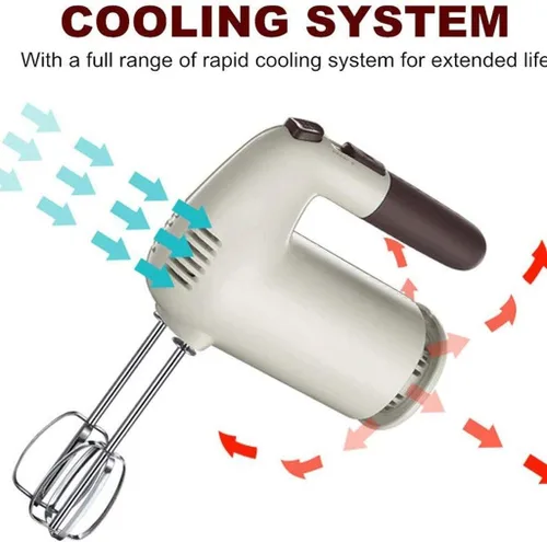 Vista 5 de Creamy-white 200W Copper Motor Eggbeater, 5 speed Adjustment and Temperature Control, Four-rod Electric Mixer