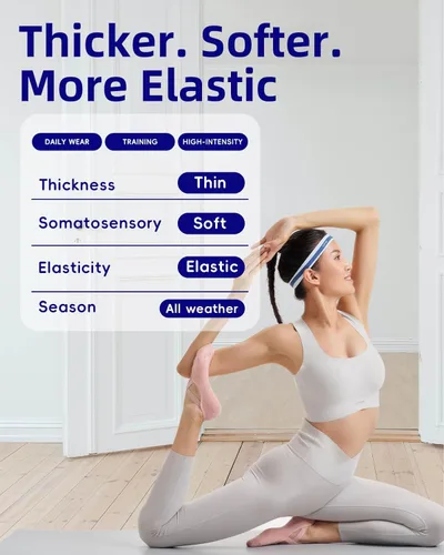 Vista 5 de YOTTOY Calcetines de yoga para mujer con agarre antideslizante para yoga, ideales para pilates, Pure Barre, fitness, ballet, talla única