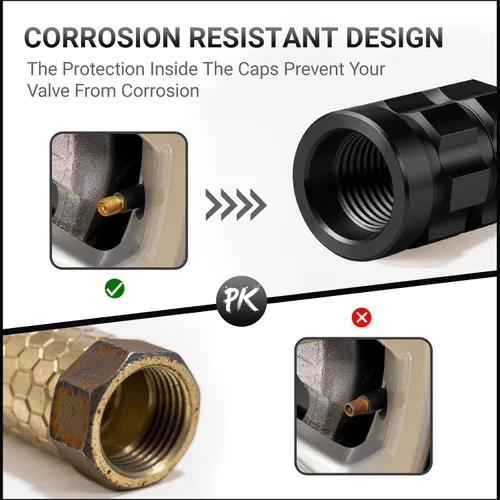 Vista 3 de Aluminum Tire Valve Stem Caps for Mercedes Benz GLA 2014-2020, Anti-Rust Tires Air Valve Cap Stem Covers Corrosion-Resistant Automotive Exterior