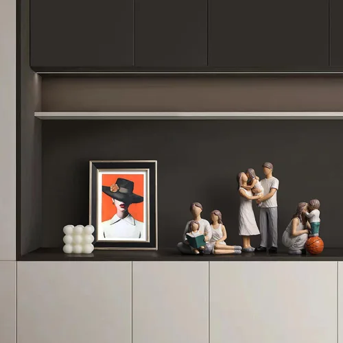 Vista 2 de Figuras Familiares Decorativas de Resina Estatua de Madre e Hijo Regalos para Decoración del Hogar - Cumpleaños, Acción de Gracias, Navidad, Día