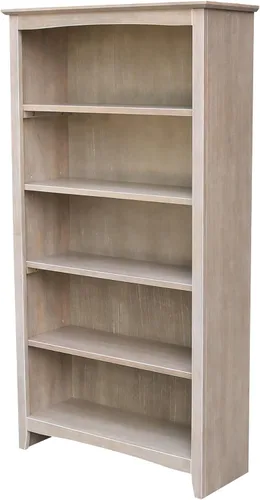 Vista 13 de Estantería Shaker de madera maciza, 36" de alto, color blanco