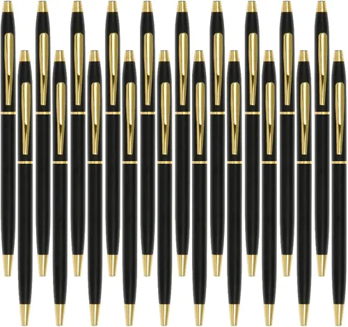 Vista 13 de Cambond Bolígrafos de metal – Bolígrafos de tinta negra para firma de libros de invitados de boda, diario y oficina, punta media de 0.039 pulgadas