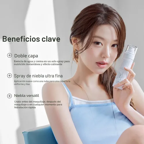 Vista 3 de Dr.Althea 345 Relief Cream Mist Bruma facial hidratante con extracto de arroz Cuidado calmante para pieles sensibles Cuidado de la piel vegano