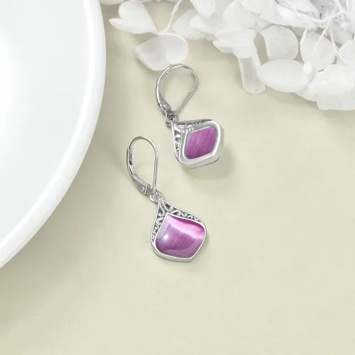 Vista 4 de Pendientes de lágrima de plata de ley con filigrana irlandesa celta lágrima gota aretes de joyería regalos para mujeres niñas