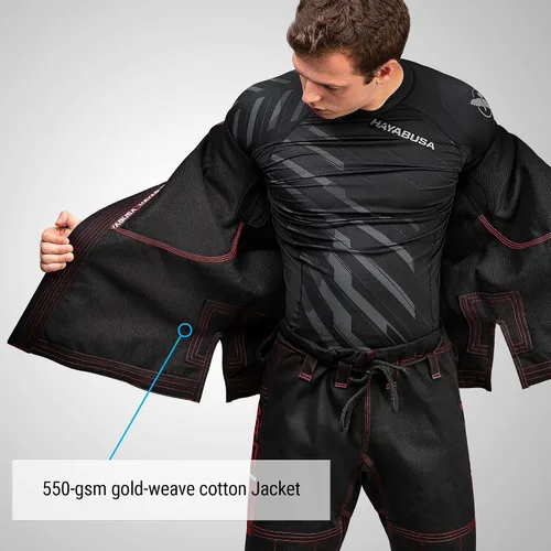 Vista 4 de Hayabusa Goorudo 3 Gold Weave Jiu Jitsu Gi