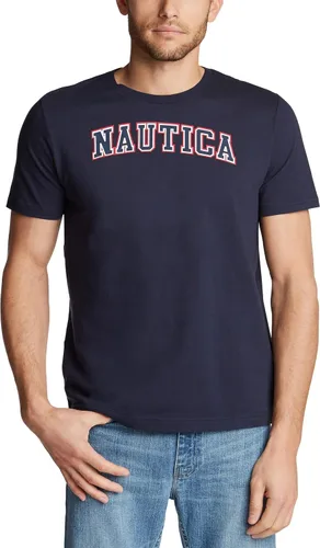 Vista 16 de Nautica - Camiseta de manga corta para hombre, 100% algodón, serie náutica con estampa gráfica Rojo náutico