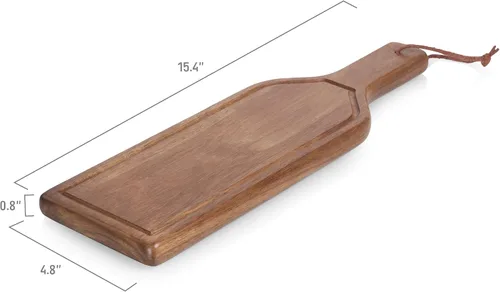 Vista 3 de PICNIC TIME Botella Tabla de cortar de queso y bandeja para servir, tabla en forma de botella de vino, tabla de charcutería, tabla de queso