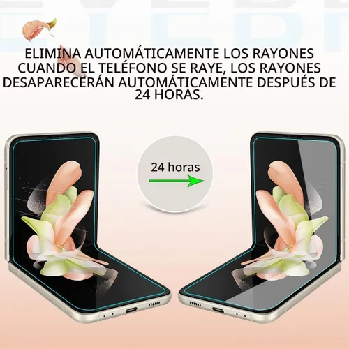 Vista 3 de Protector de pantalla para Galaxy Z Flip 4 5G + protectores de lente de cámara, [2+2 unidades] Protector de pantalla de cobertura completa