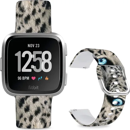Vista 11 de Correas de reloj de silicona suave compatibles con Fitbit Versa 2/Versa/Fitbit Versa Lite/SE, correa de repuesto con bonito patrón floral de 0.98