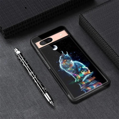 Vista 182 de Compatible con Google Pixel 4A 5G Mobile Case Creative Acrylic Panel trasero Silicona Protección Grip especialmente diseñado para Google Pixel 4A 5G