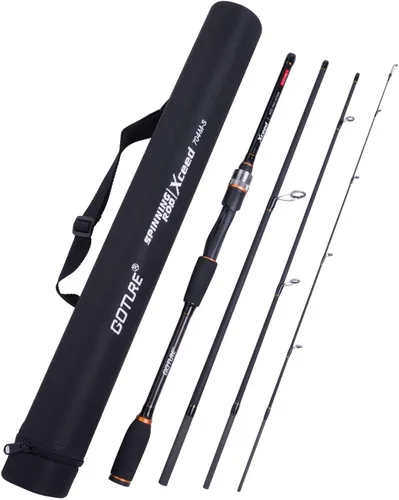 Vista 23 de Goture Cañas de Pescar de Viaje, Caña de Pescar de 4 Piezas con Estuche/Bolsa, Caña de Casting/Spinning, Caña Baitcasting Ultraligera de 7 Pies