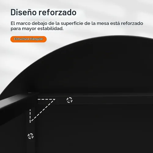 Vista 6 de HOOBRO Mesa de Comedor de Bambú, Mesa de Comedor Redonda para 2, Mesa de Cocina de 27.5" para Espacios Pequeños, Mesa de Escribir, Fácil de Montar