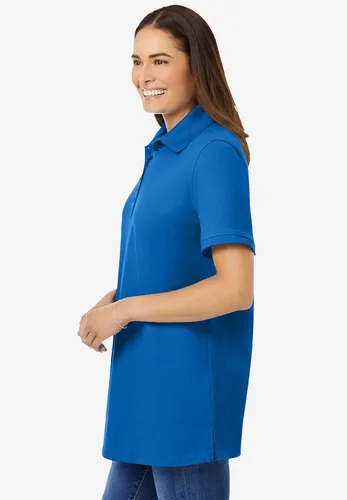 Vista 3 de Woman Within Polo de manga corta perfecta de talla grande
