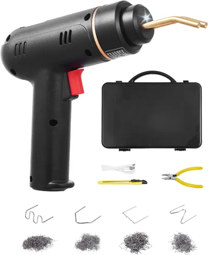 Vista 14 de VEVOR Kit de soldador de plástico, soldador de plástico de doble potencia de 60 W/100 W, con 3 puntas de soldadura y 20 varillas de soldadura