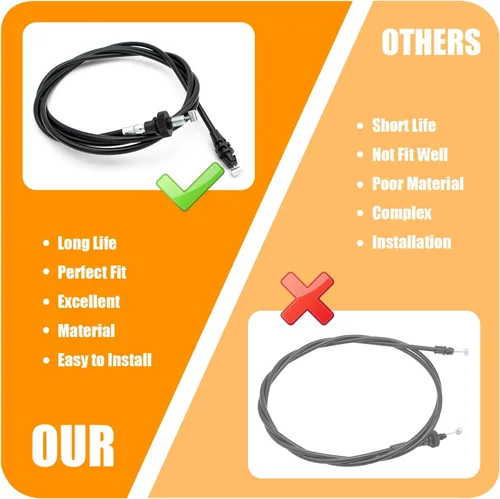 Vista 3 de Cable de control de accionamiento 946-04655A para cortacésped MTD 2010-2017 sustituye a 946-04655A, 746-04655, 746-04655A, 946-04655