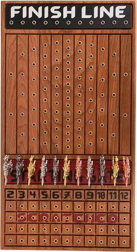 Vista 5 de Juego de carreras de caballos para adultos, juego de mesa de carreras de caballos con 11 lujosos caballos de metal (oro, plata, negro, oro rosa)