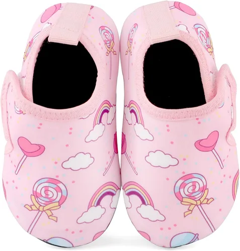 Vista 4 de KAKU NANU Zapatos de agua para niños y niñas, bonitos zapatos de natación de dibujos animados, calcetines de agua ligeros de secado rápido