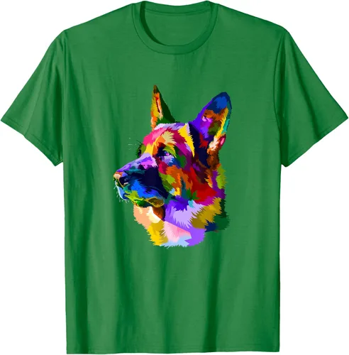 Vista 5 de Camiseta para dueño de perro de pastor alemán, Negro